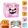 Halloween Jelly Cube Squishy: Slow-Rebound Spooky Face