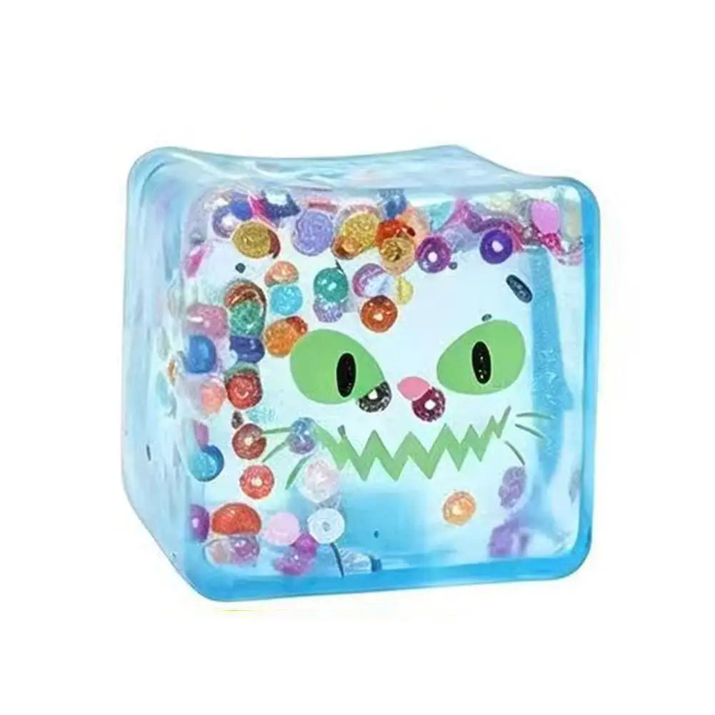 Halloween Jelly Cube Squishy: Slow-Rebound Spooky Face
